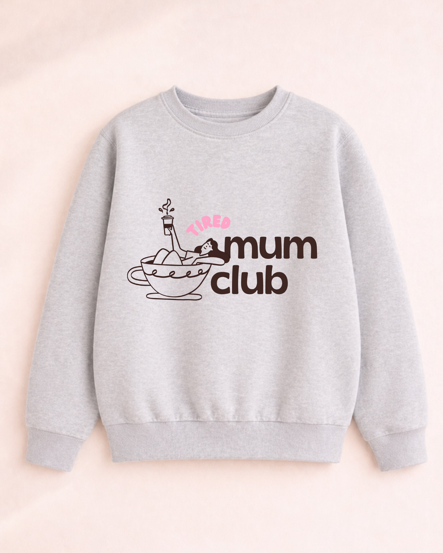 Bügelbild „Tired Mum Club“ - Einzelmotiv