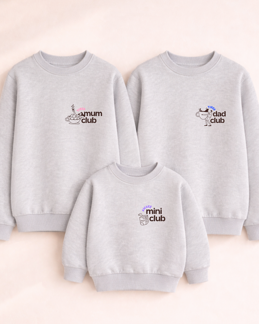 Bügelbild Familienset „Mum Club, Dad Club & Mini Club“