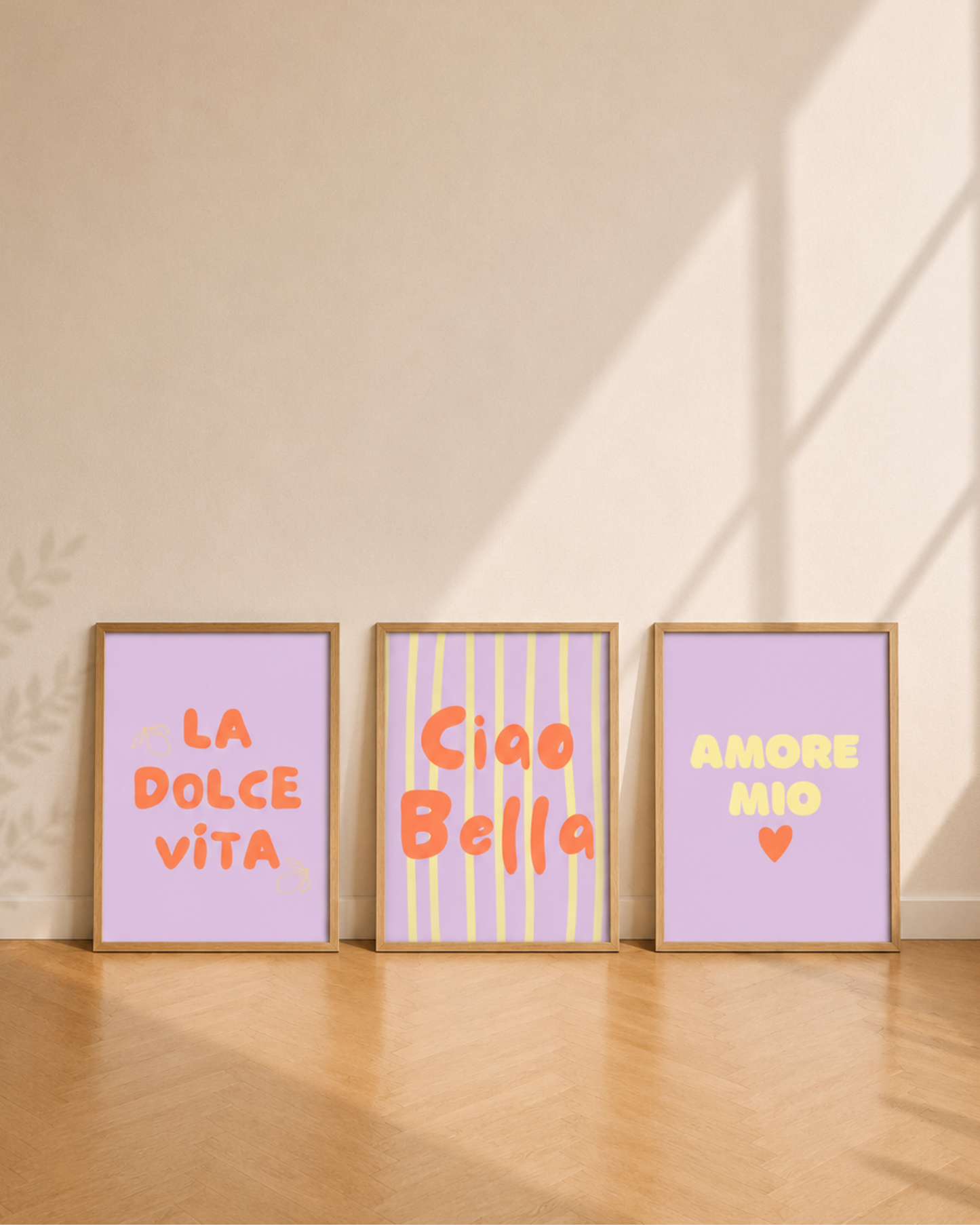 3er Poster Set „La dolce Vita“ – Digitale Poster zum Ausdrucken