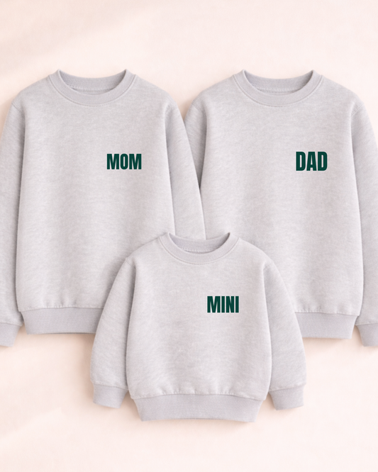 Bügelbild Familienset „Mom, Dad & Mini – Where Love Begins“