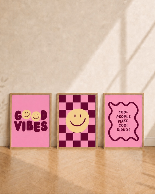 3er Poster Set „Good Vibes Set“ – Digitale Poster zum Ausdrucken