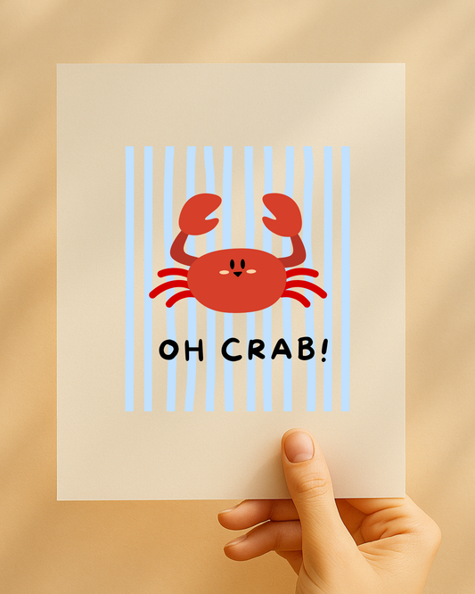 Bügelbild „Oh Crab!“