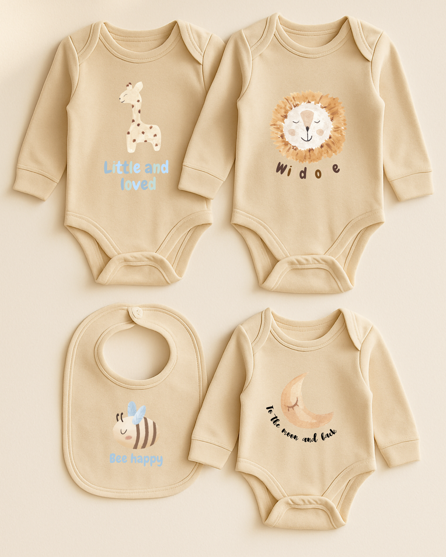 Bügelbilder Babyparty Set Aquarell Blau