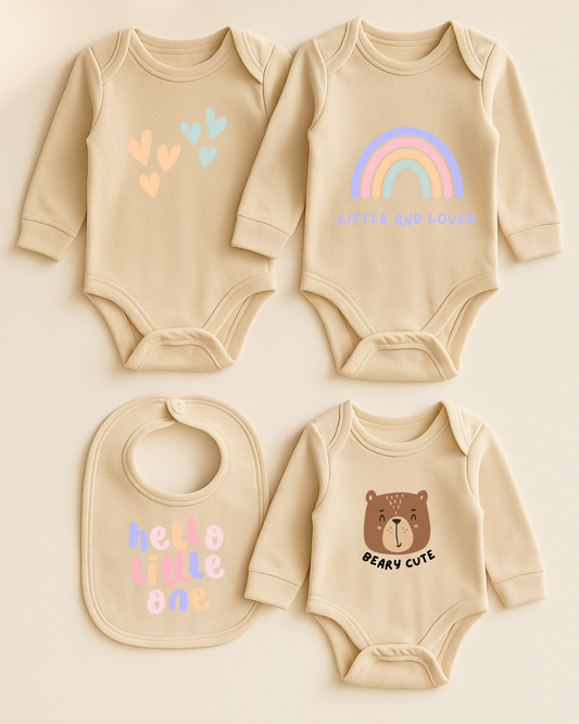 Bügelbilder Babyparty Set A4 Modern Bunt
