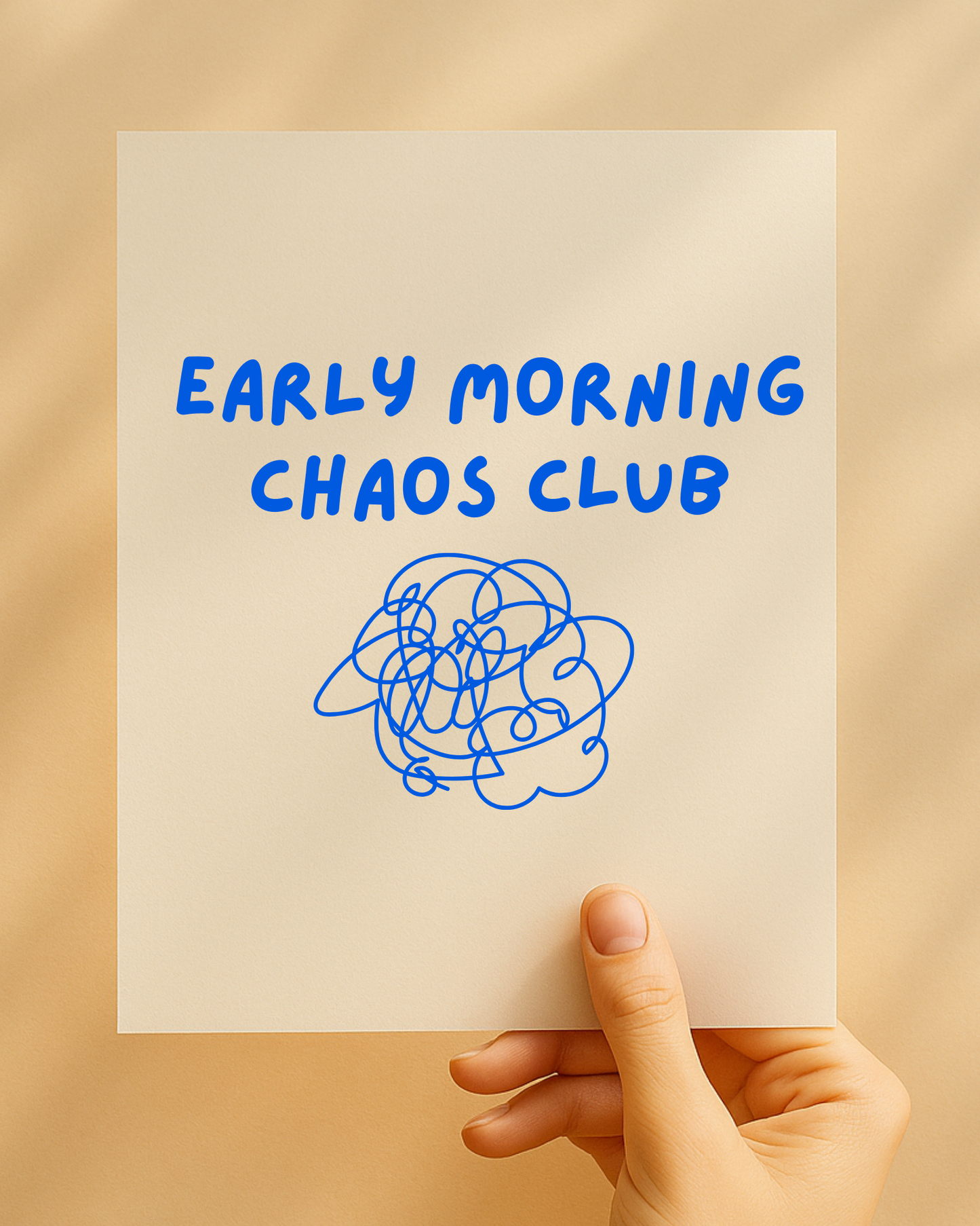 Bügelbild "Early Morning Chaos Club”