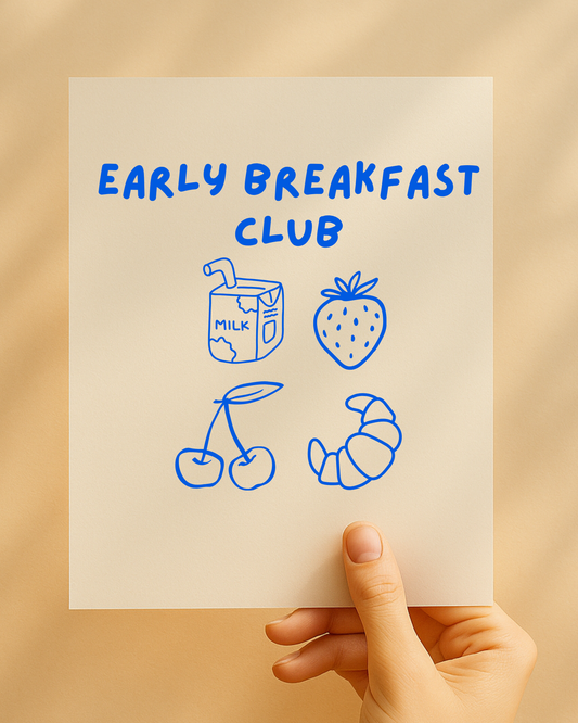 Bügelbild "Early Breakfast Club"