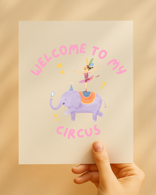 Bügelbild "Welcome to my Circus"