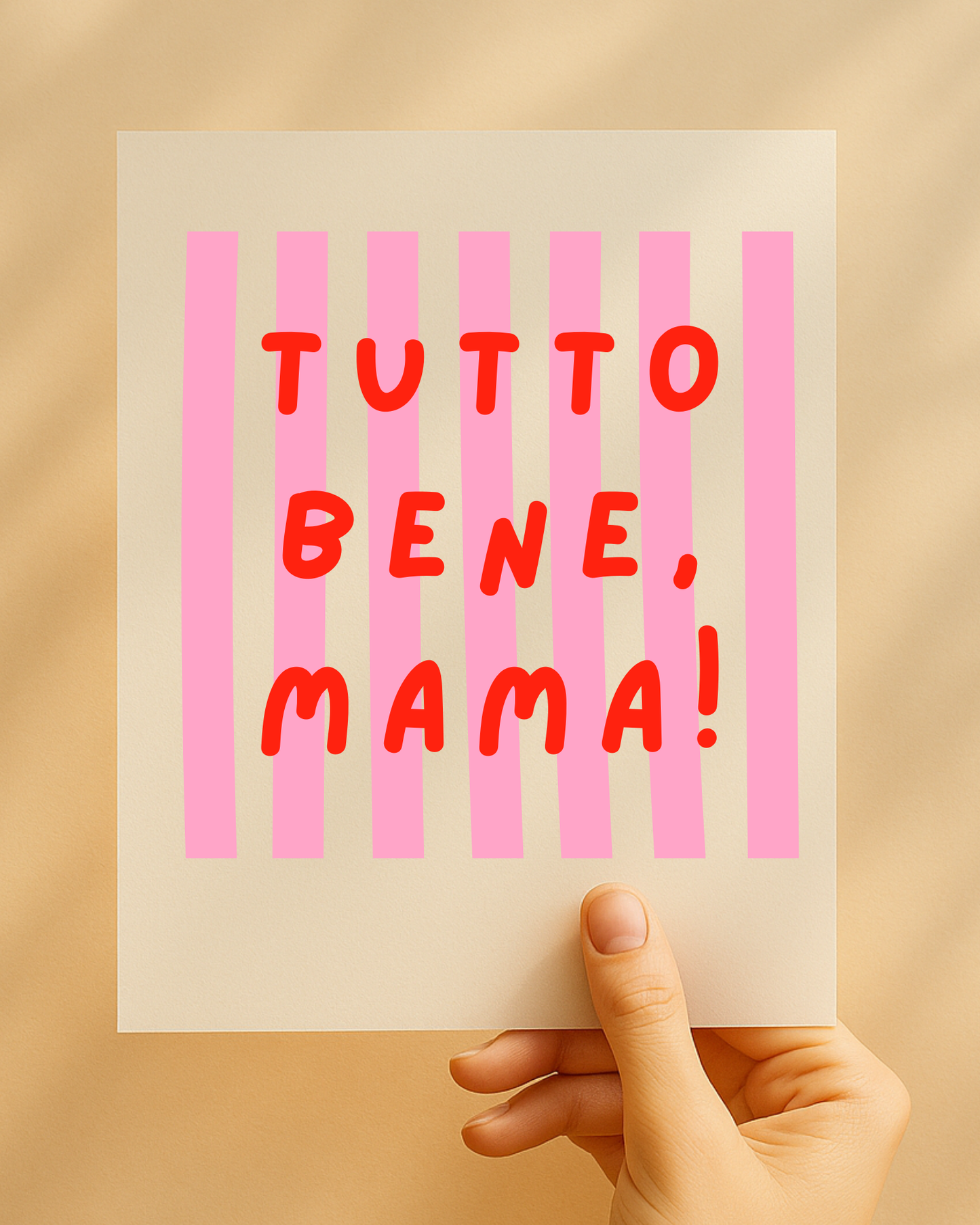 Bügelbild "Tutto Bene Mama"
