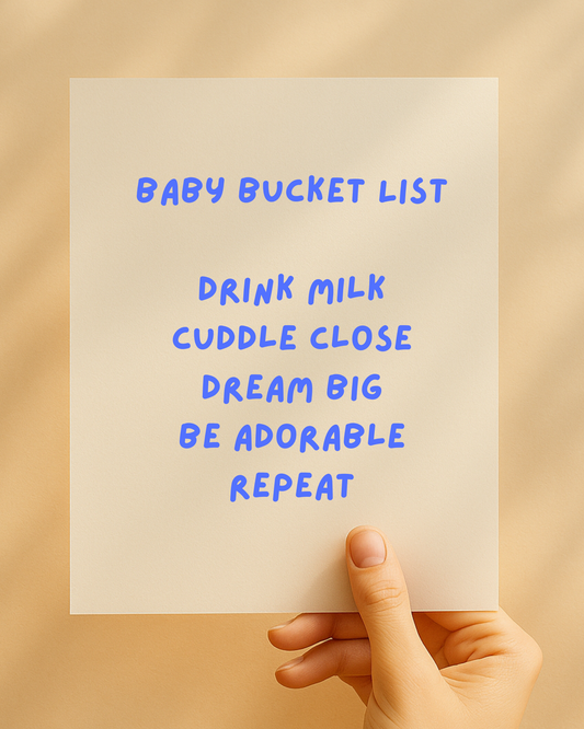 Bügelbild "Baby Bucket List“