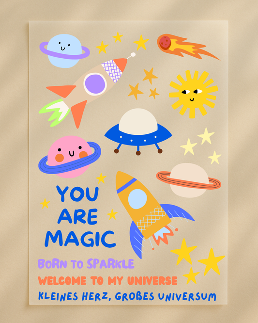 Bügelbilder Set "You Are Magic – Weltall & Universum“