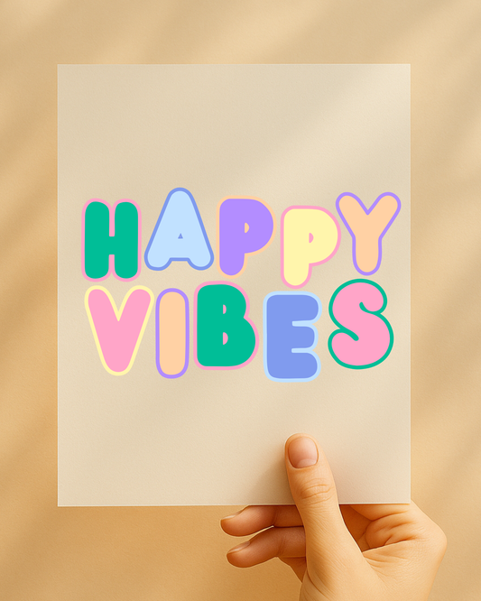 Bügelbild "Happy Vibes"