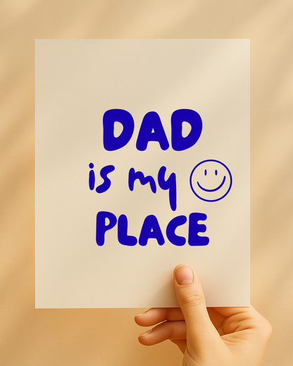 Bügelbild „Dad is my happy place“