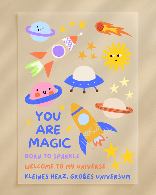 Bügelbilder Set "You Are Magic – Weltall & Universum“