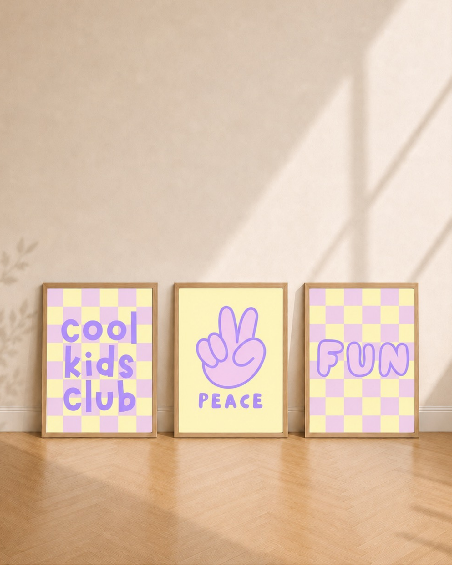 3er Poster Set „Cool Kids Club“ –  Digitale Poster zum Ausdrucken