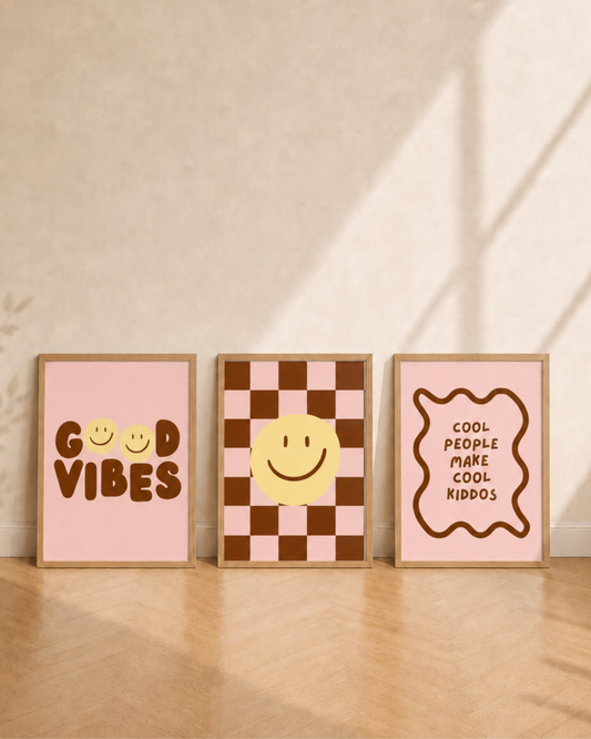 3er Poster Set „Good Vibes Set“ –  Digitale Poster zum Ausdrucken