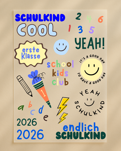 Bügelbilder Set "Schulkind - Junge“