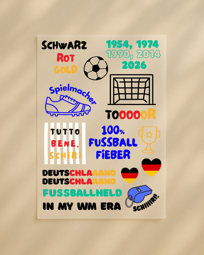 Bügelbild Set „WM - Fußball"