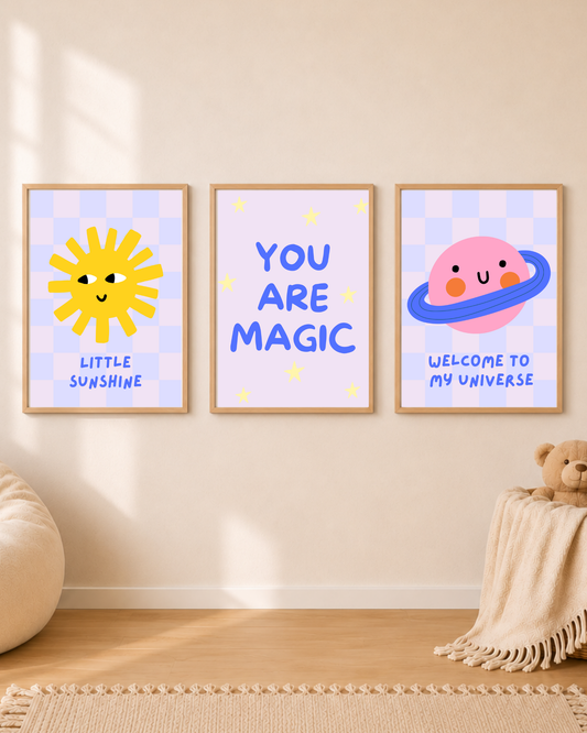 3er Poster Set „Universum“ –  Digitale Poster zum Ausdrucken