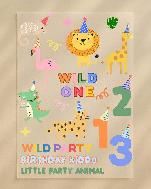 Bügelbilder Set "Wild Party" - Tierischer Geburtstag