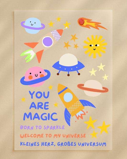 Bügelbilder Set "You Are Magic – Weltall & Universum“