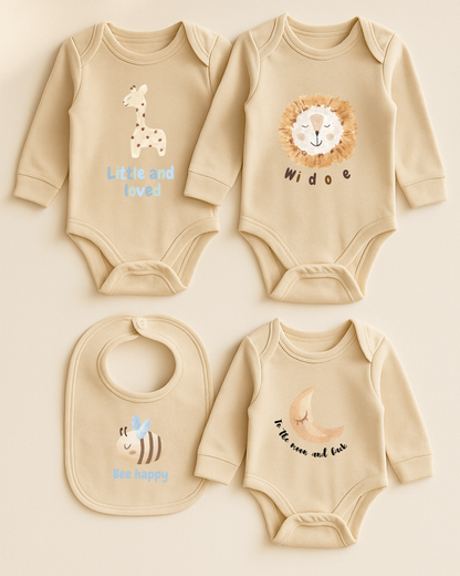 Bügelbilder Babyparty Set Aquarell Blau