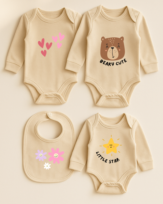 Bügelbilder Babyparty Set Modern Rosa