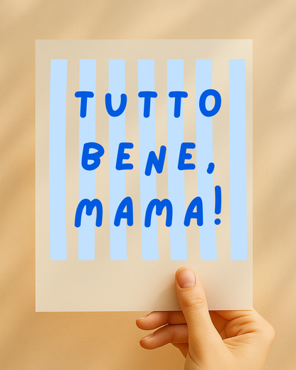Bügelbild "Tutto Bene Mama"