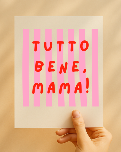 Bügelbild "Tutto Bene Mama"