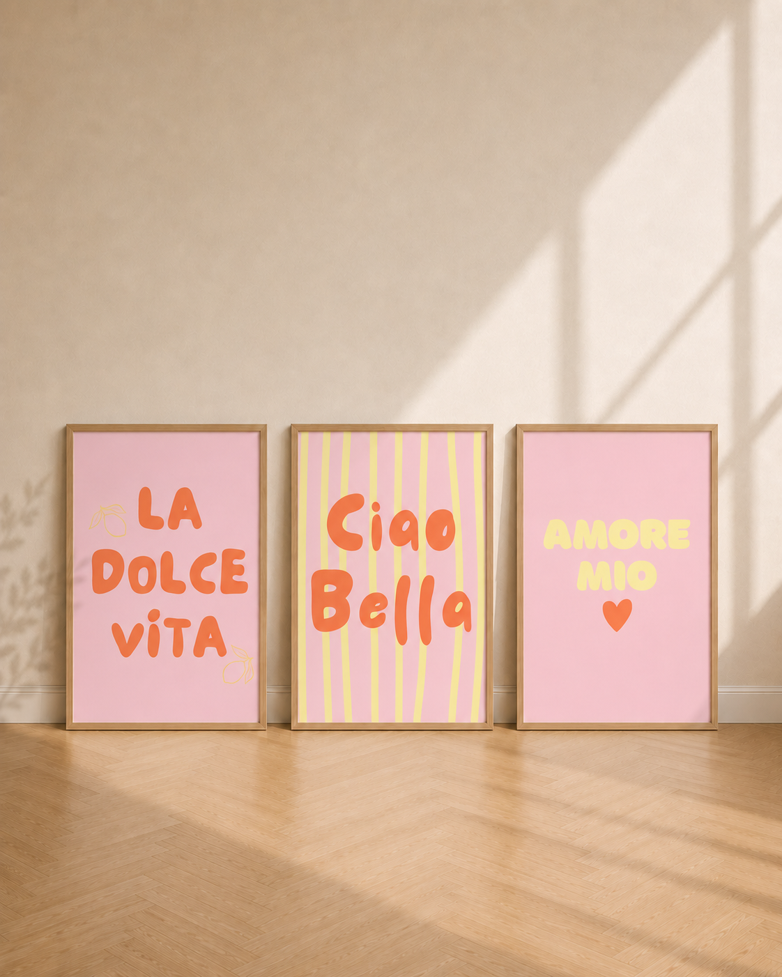 3er Poster Set „La dolce Vita“ –  Digitale Poster zum Ausdrucken