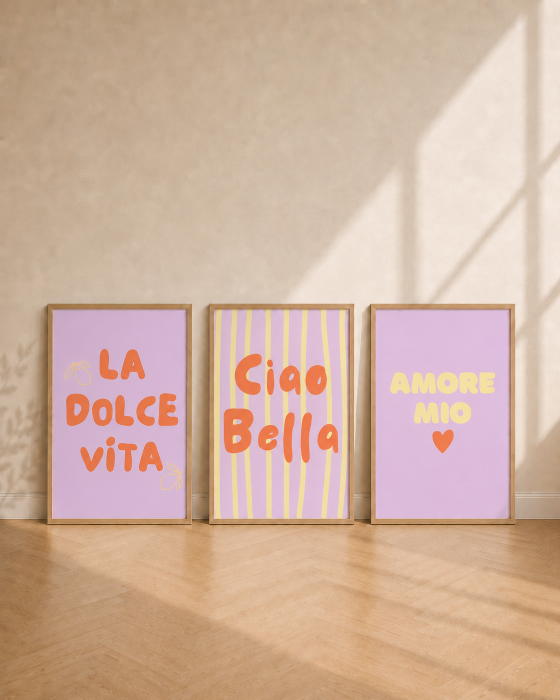 3er Poster Set „La dolce Vita“ –  Digitale Poster zum Ausdrucken