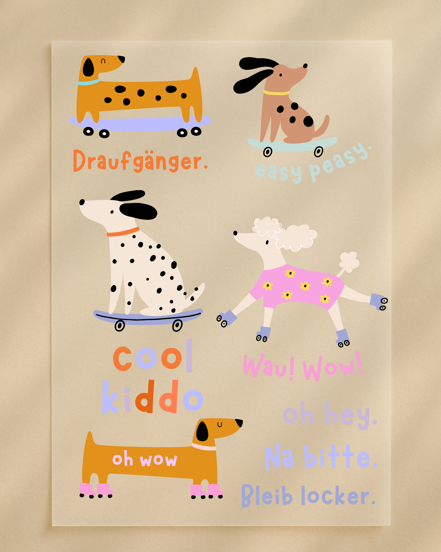 Bügelbilder Set "coole Hunde und freche Sprüche"