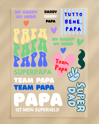Bügelbilder Set "Papa Love“
