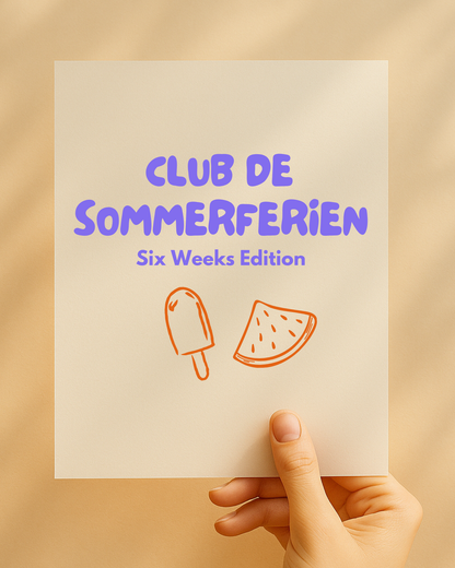 Bügelbild „Club de Sommerferien – Six Weeks Edition“