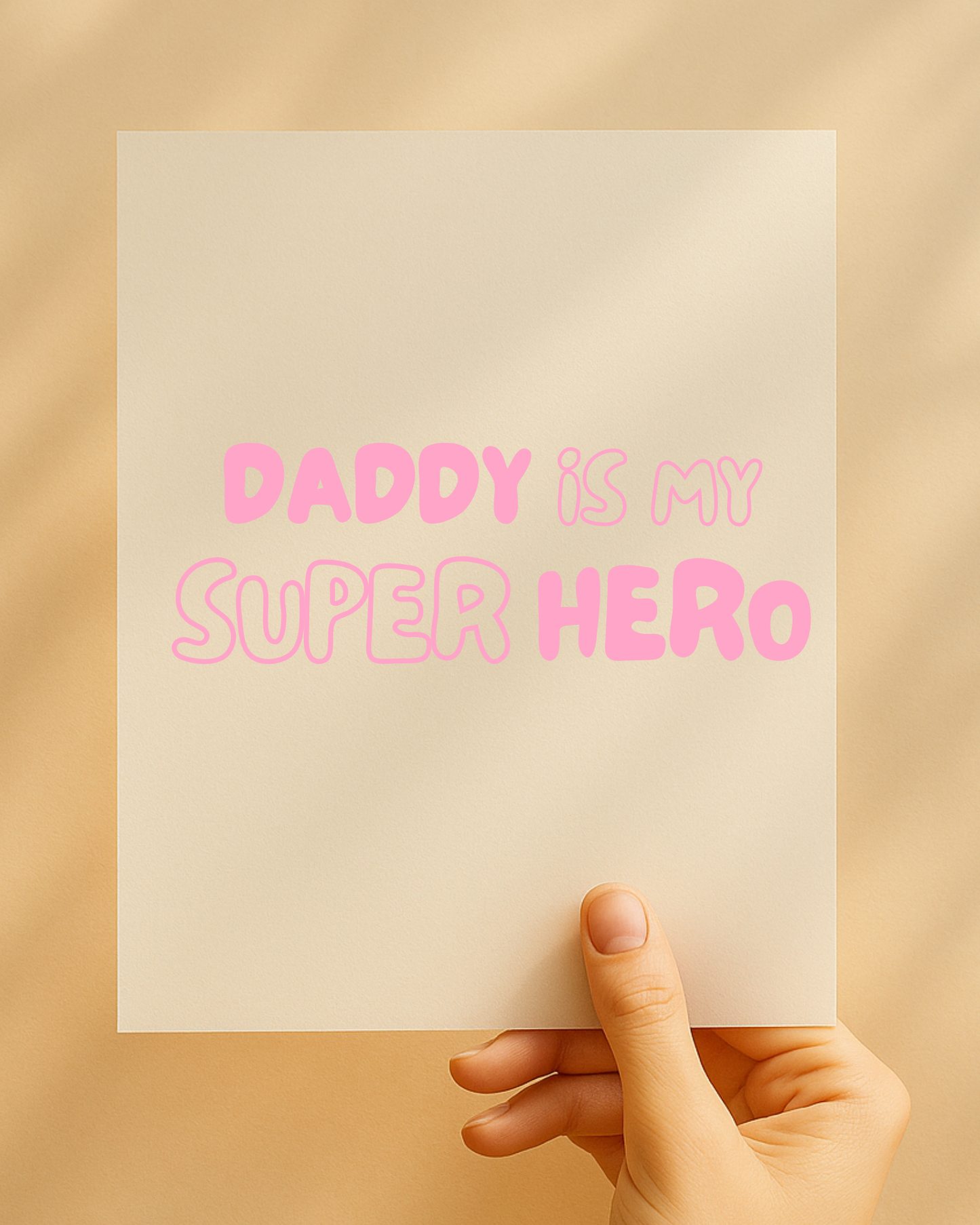 Bügelbild „Dad is my super hero“