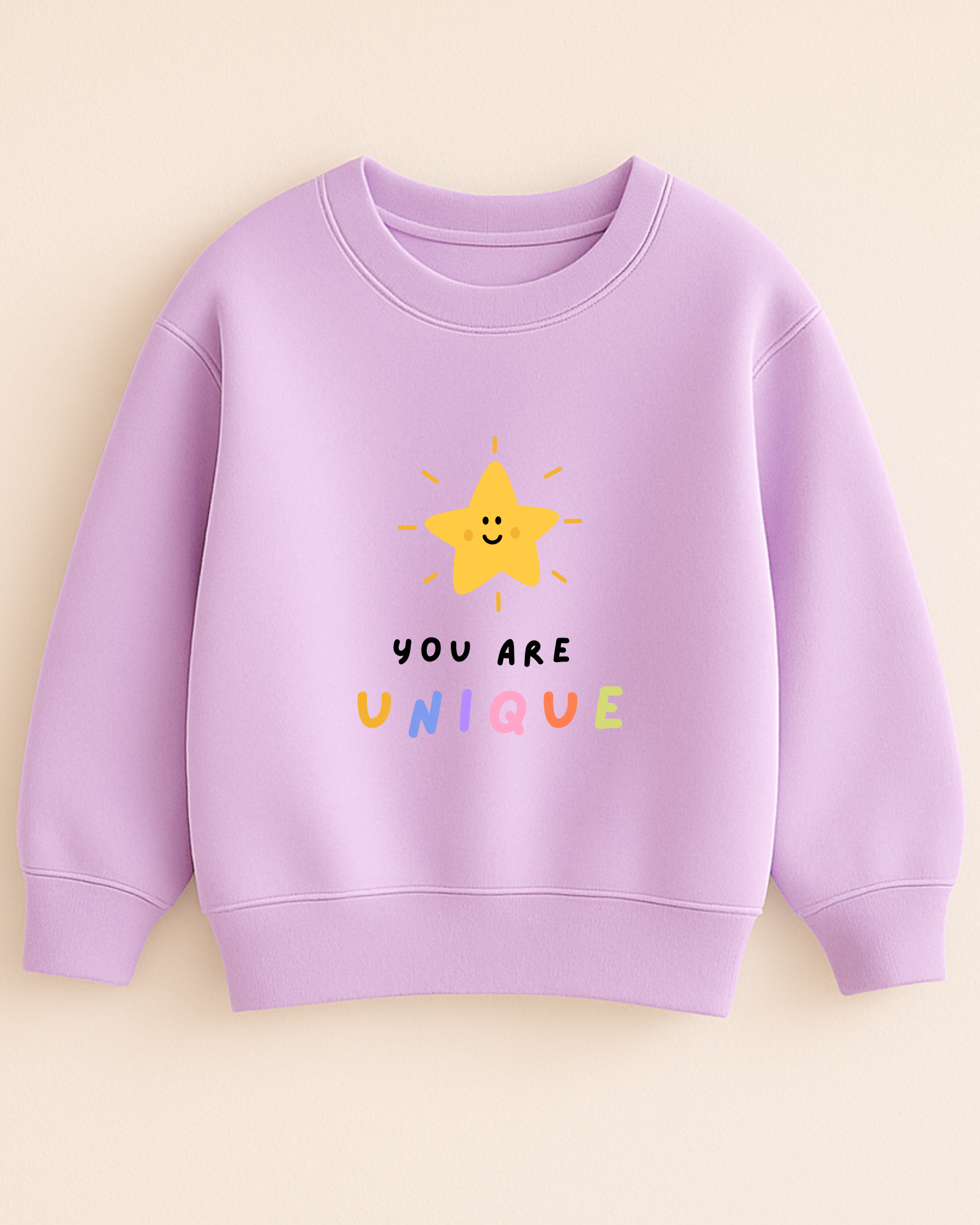 Hoodie mit Aufschrift "you are unique" bzw. "du bist einzigartig"
